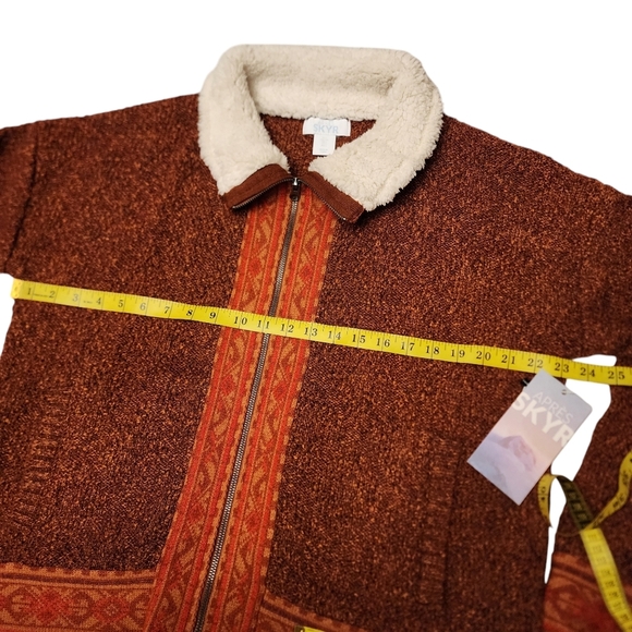 APRES Zip-up Cardigan Sweater Or Jacket L - Picture 7 of 13